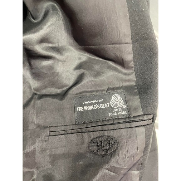 Hickey Freeman Boardroom Blazer Jacket Mens 41 Long Black 100% Wool Sport Coat - Picture 12 of 16